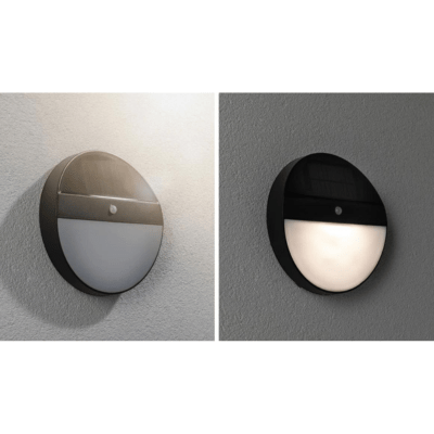 Outdoor Solar Wall Luminaire Eloise IP44 3000K 100lm Motion Sensor