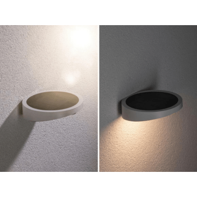 Outdoor Solar Wall Luminaire Ryse IP44 3000K 145lm Motion Sensor - White