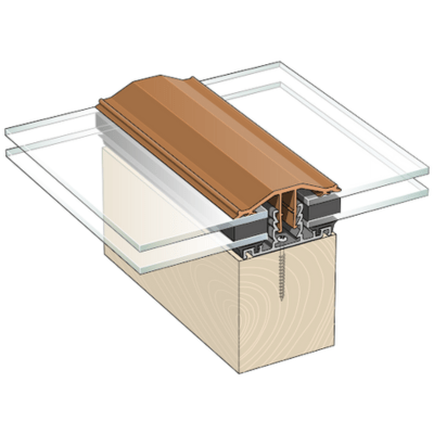 Capex Snap Down (10-25mm) Glazing Bar (5m) - Brown