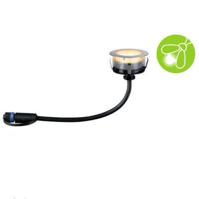 Outdoor Plug & Shine Floor Single Luminaire Insect Friendly - Silver