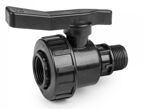 Full Flow Single Union Ball Valve PP 2" BSPF-M