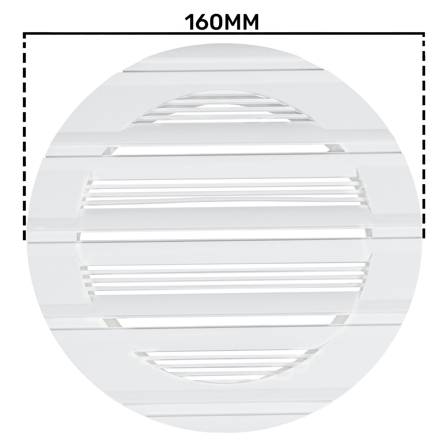 Louvre Vent Round Bella 125mm White