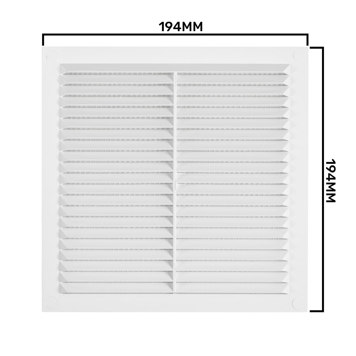 Louvre Vent  D/195W 195mm X 195mm with Fly Screen