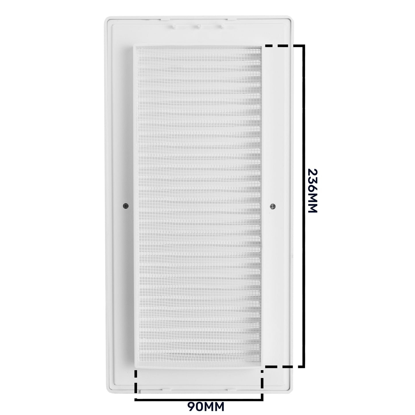 Louvre Vent White DL/90X240RW LUX With Fly Mesh