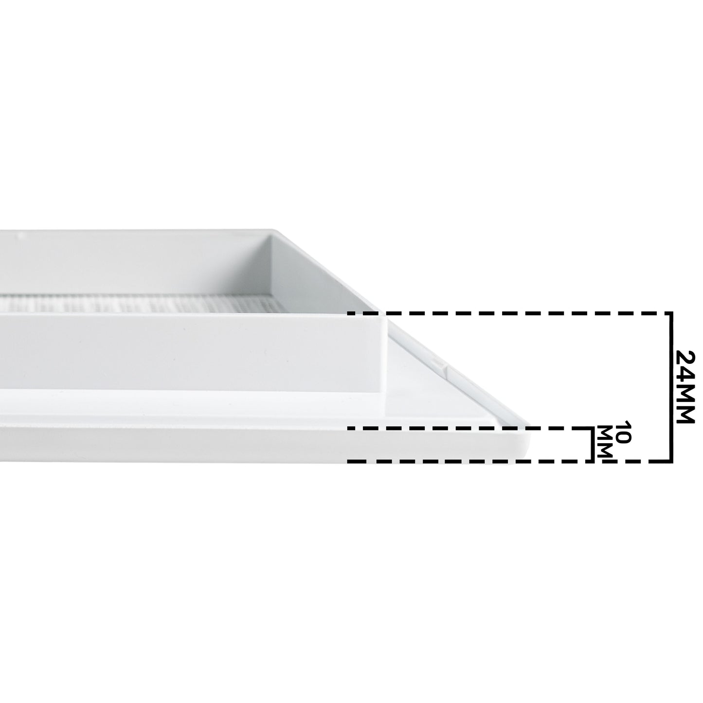 Louvre Vent White DL/90X240RW LUX With Fly Mesh