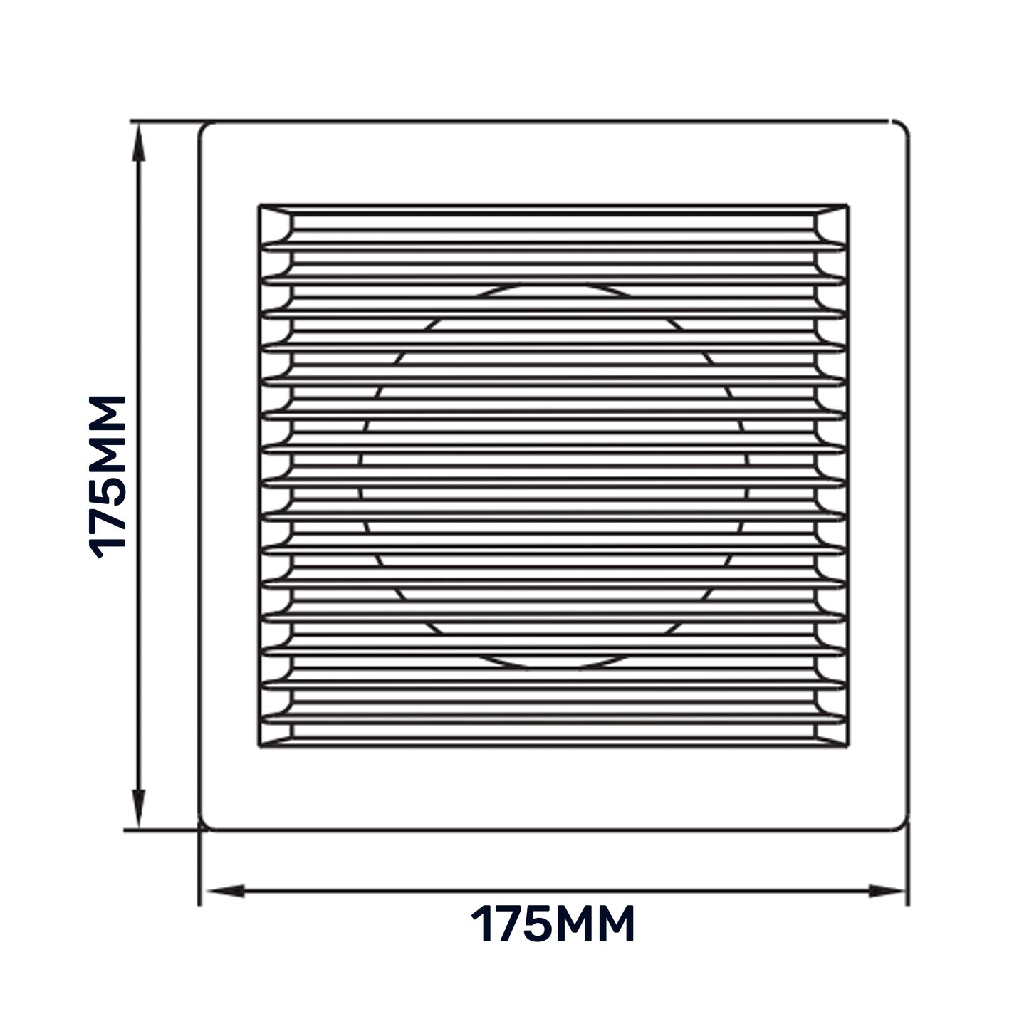 Louvre Vent White DL/125 RW LUX With Fly Mesh