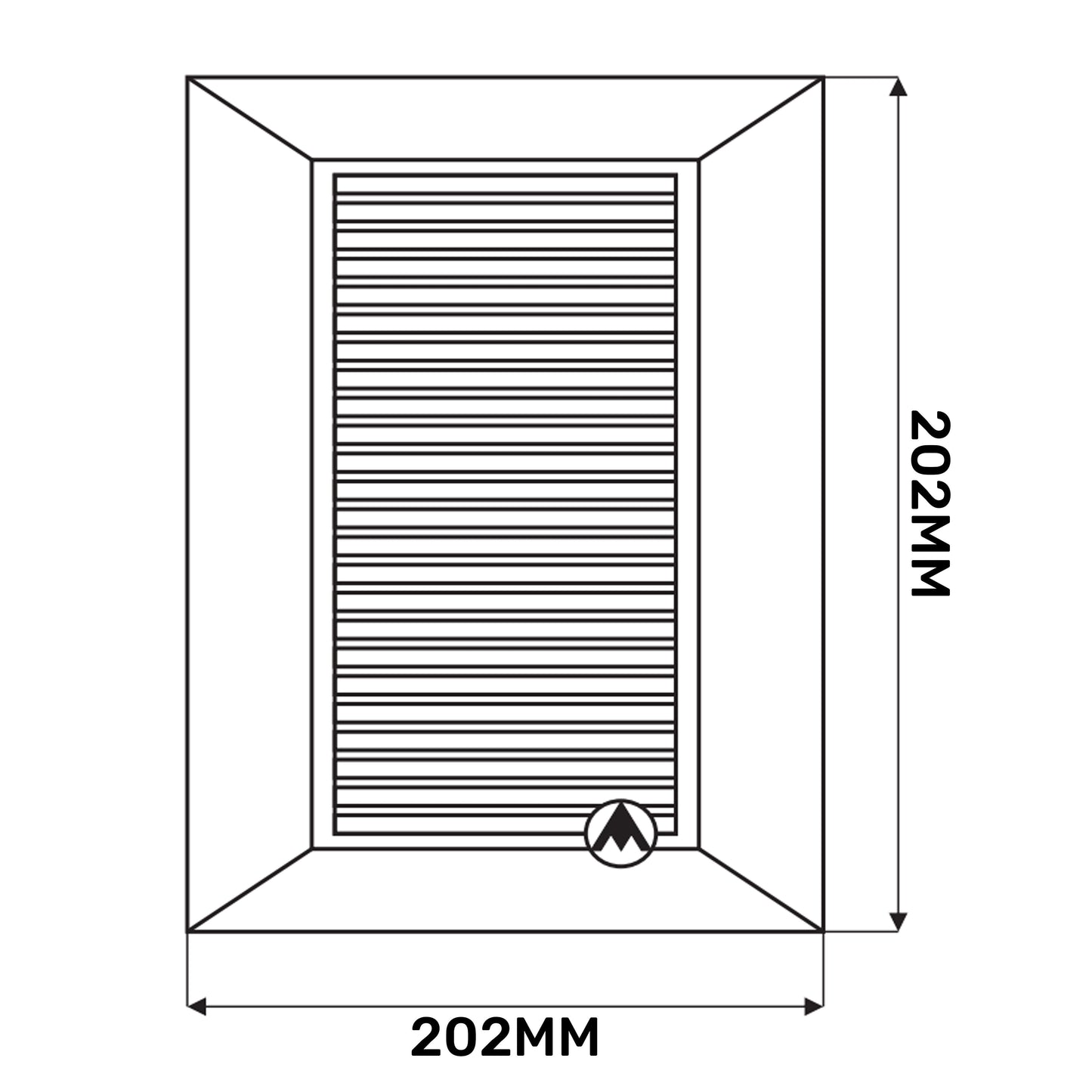 Louvre Vent White Duo Smart 165 With Fly Mesh