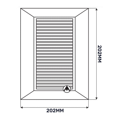 Louvre Vent White Duo Smart 165 fi 150mm With Fly Mesh