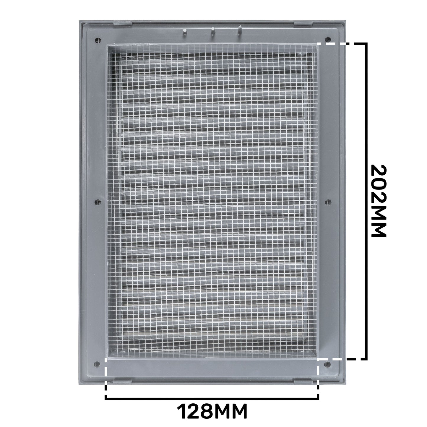 Louvre Vent Graphite Duo Smart 140/210 140mm X 210mm With Fly Mesh