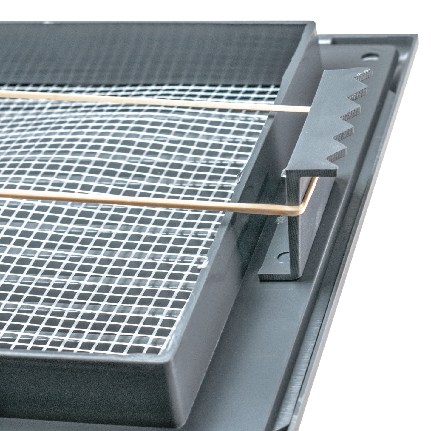 Louvre Vent Graphite Duo Smart 140/210 140mm X 210mm With Fly Mesh