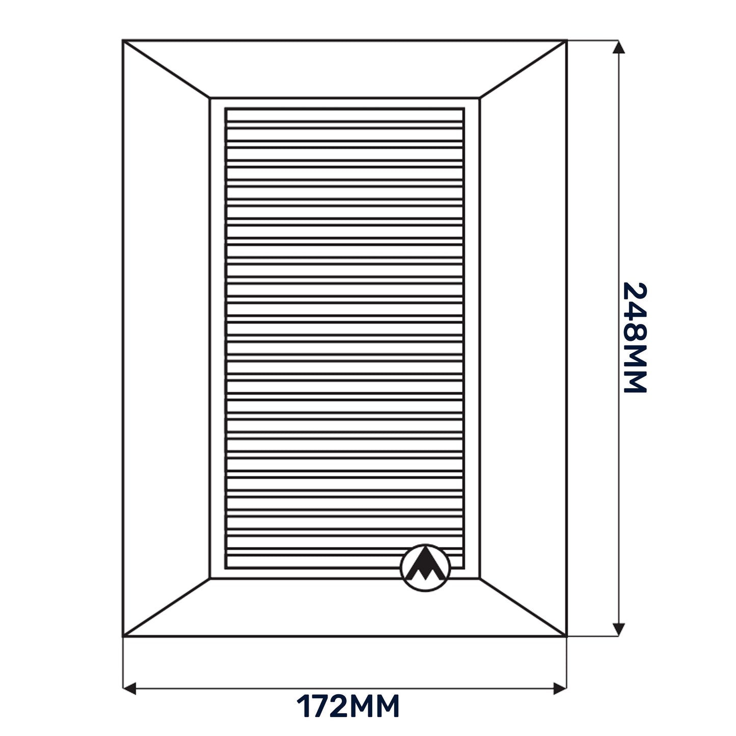 Louvre Vent Graphite Duo Smart 140/210 140mm X 210mm With Fly Mesh