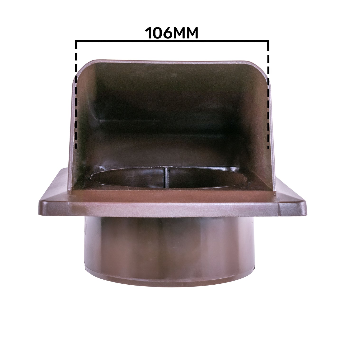 External Brown Louvre Vent  KRD/100B fi100mm