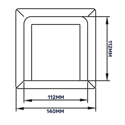 External Graphite Louvre Vent KRD/100G fi100mm