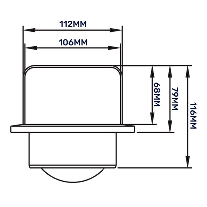 External Graphite Louvre Vent KRD/100G fi100mm