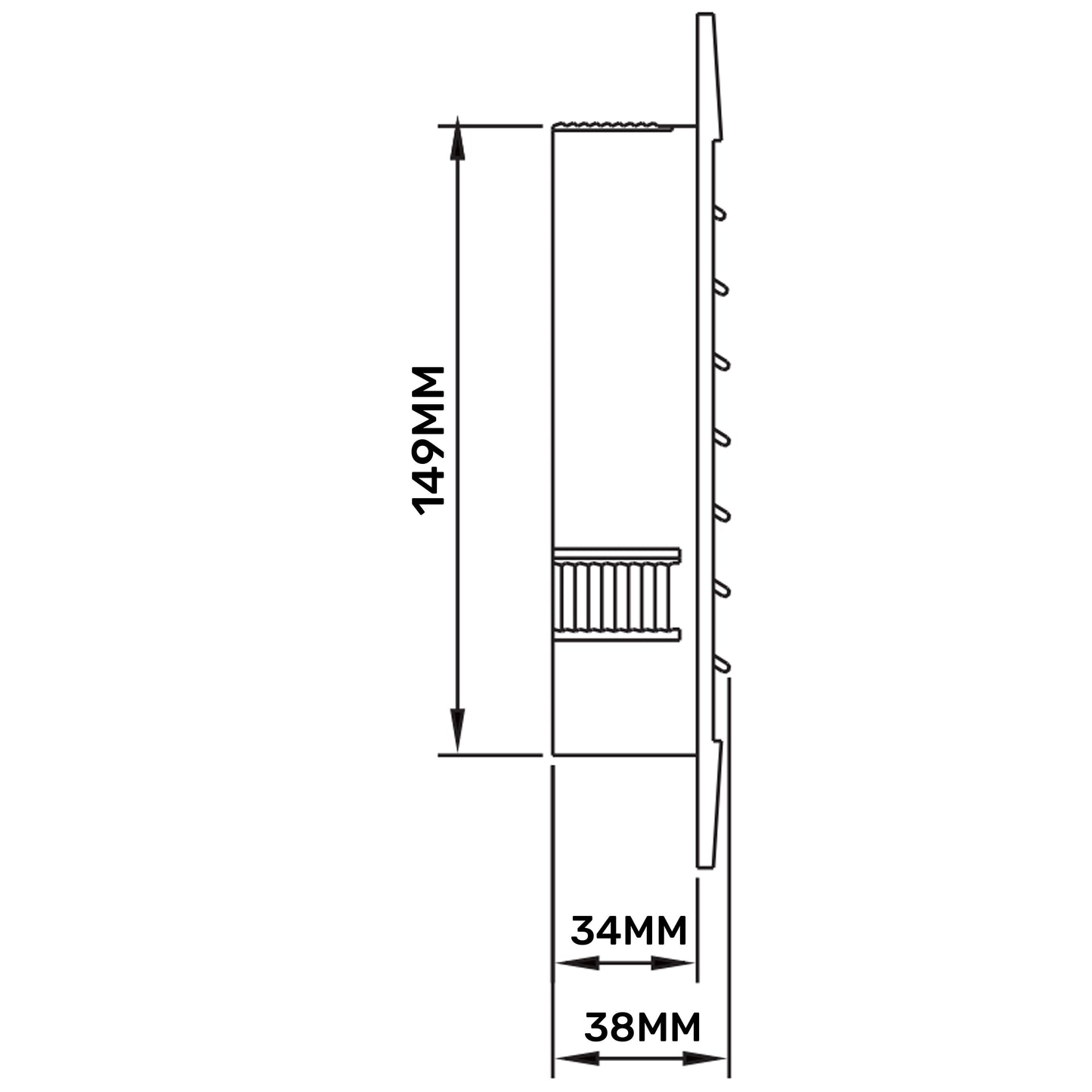Louvre Vent KRO 150 With Fly Mesh