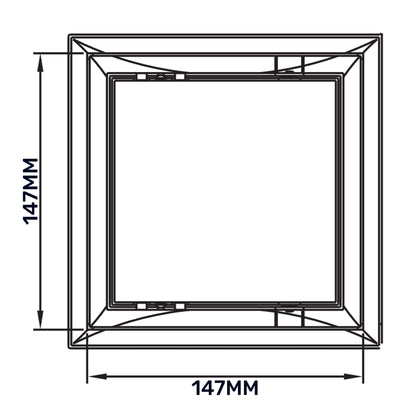 Access Panel Door PP, White 150mm x 150mm