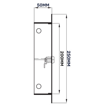 Access Panel Door Metal With Lock, White 200mm x 200mm