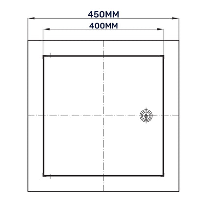 Access Panel Door Metal With Lock, White 400mm x 400mm