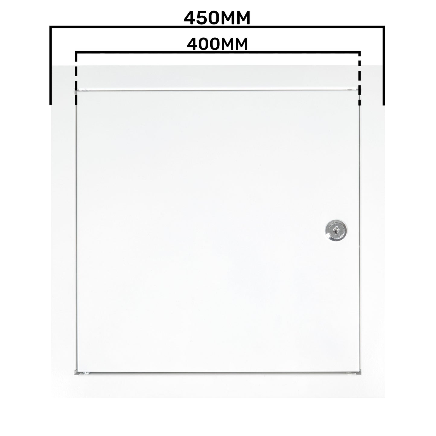 Access Panel Door Metal With Lock, White 400mm x 400mm