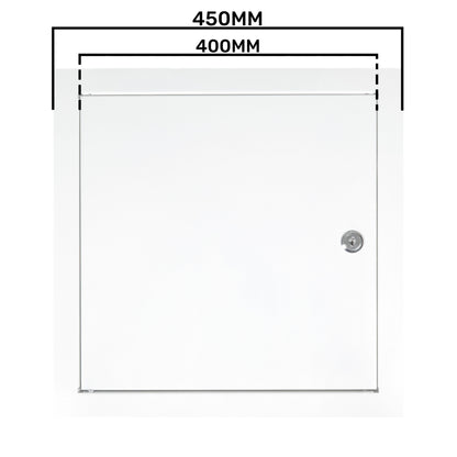 Access Panel Door Metal With Lock, White 400mm x 400mm