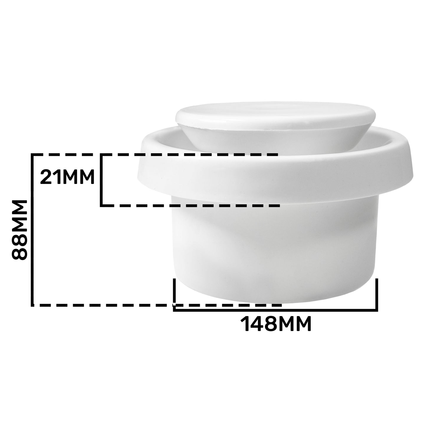 White ABS Extract Ceiling Valve 150mm