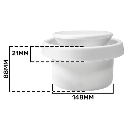 White ABS Extract Ceiling Valve 150mm