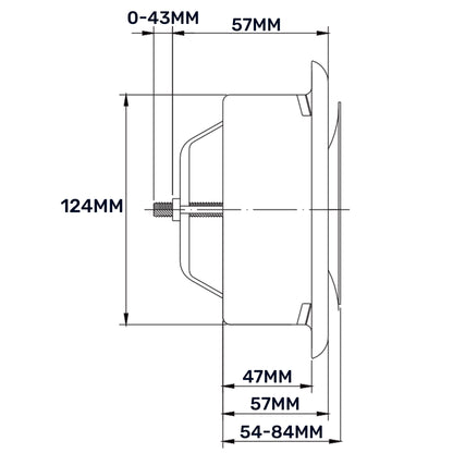 White Metal Extract Ceiling Valve 125mm - Anemostat SV