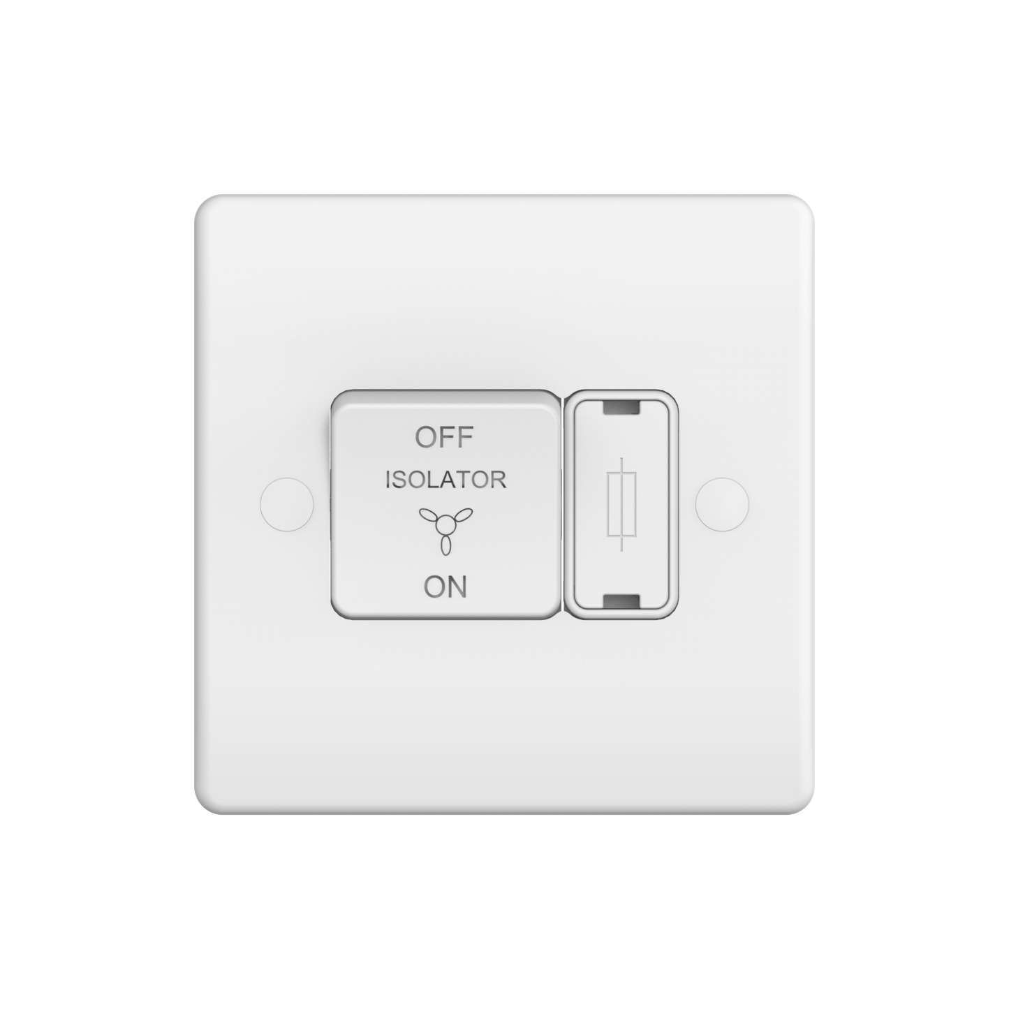 Caradok 10A 3 Pole Fan Isolator Switch with 3A Fuse 