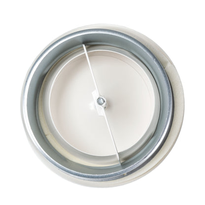 White Metal Extract Ceiling Valve 125mm - Anemostat EV