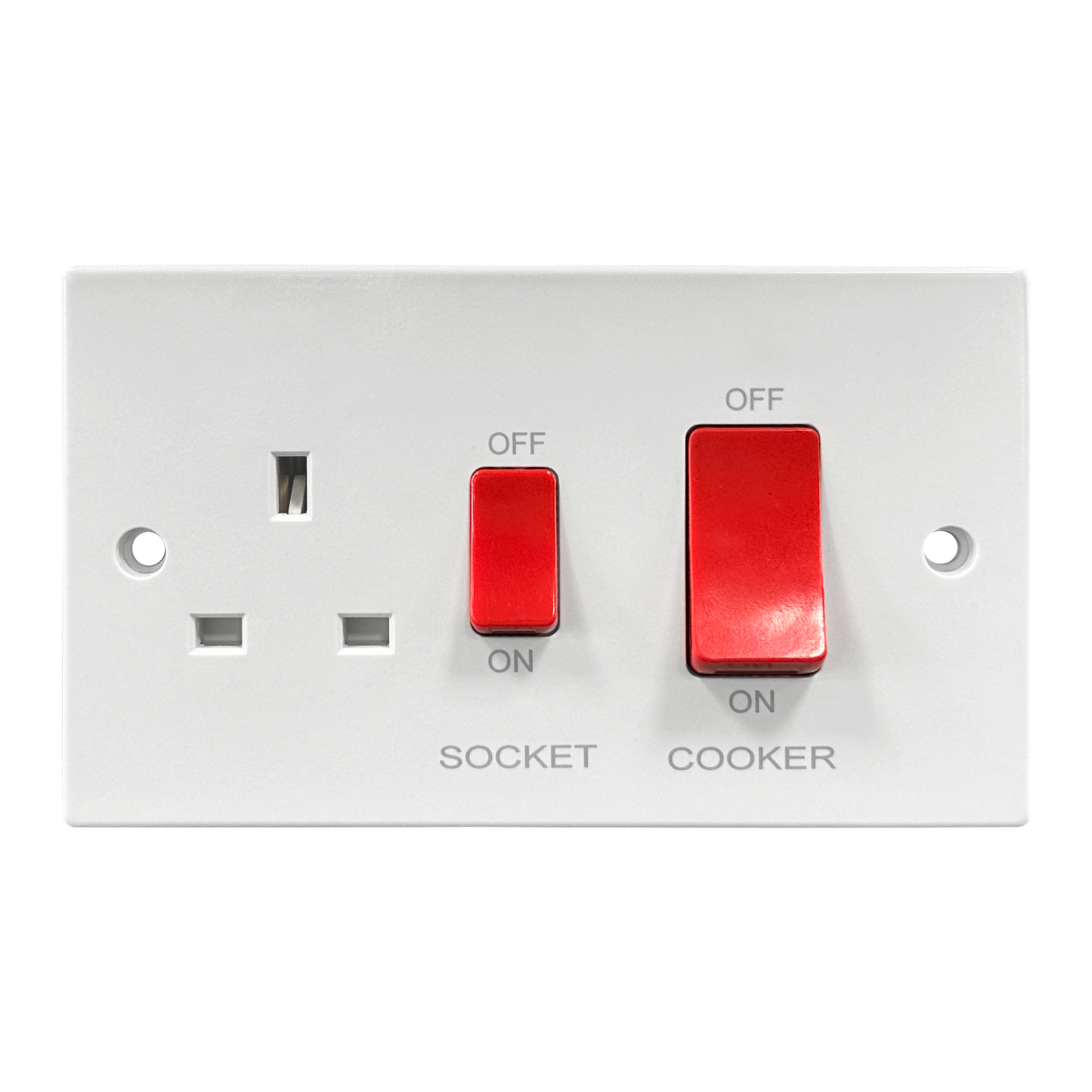 Caradok 45A DP Cooker Control Unit Squared Edge