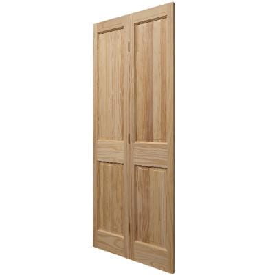 Victorian 4 Panel Clear Pine Bi-Fold Unfinished Internal Door - All Sizes