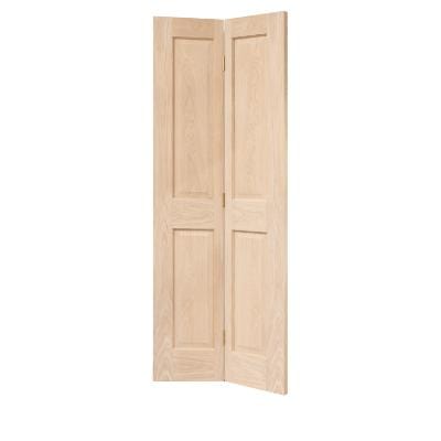 Victorian 4 Panel Oak Bi-Fold Unfinished Internal Door 1981 x 762mm