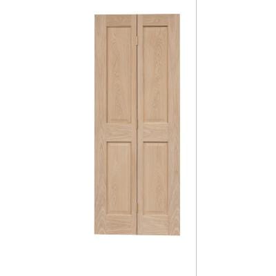 Victorian 4 Panel Oak Bi-Fold Unfinished Internal Door 1981 x 762mm