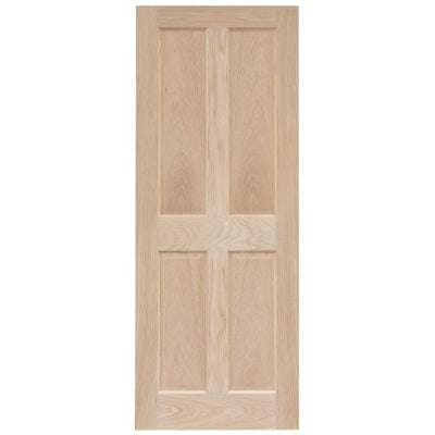 Victorian 4 Panel Oak Panel Unfinished Internal Door - All Sizes