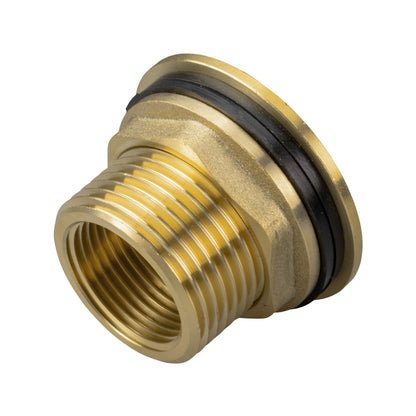 Water Butt Brass Kit 3/4" with Extended Brass Chrome Tap 1/2"  Barb