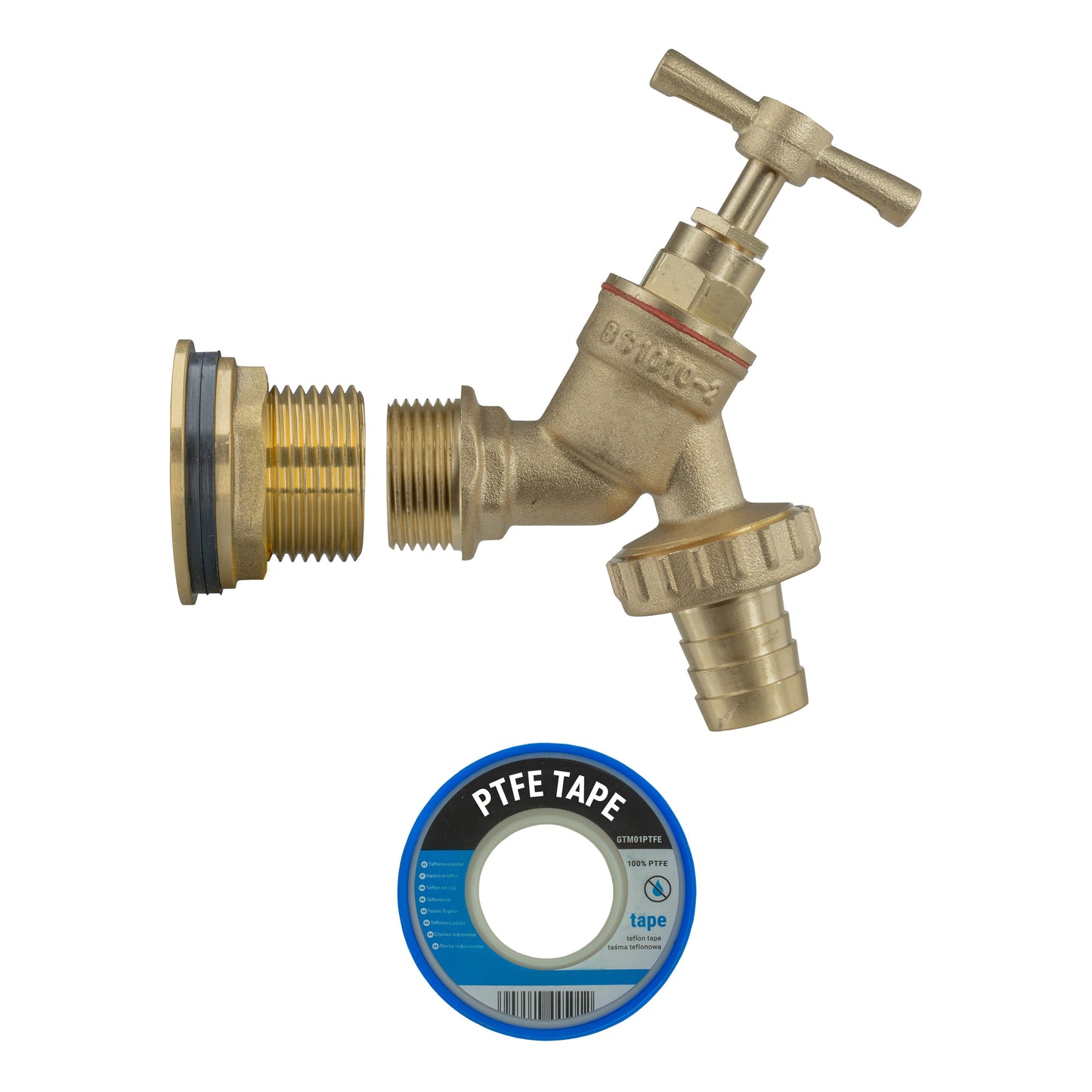 Water Butt Brass Kit 3/4" with Brass Barbed Tap