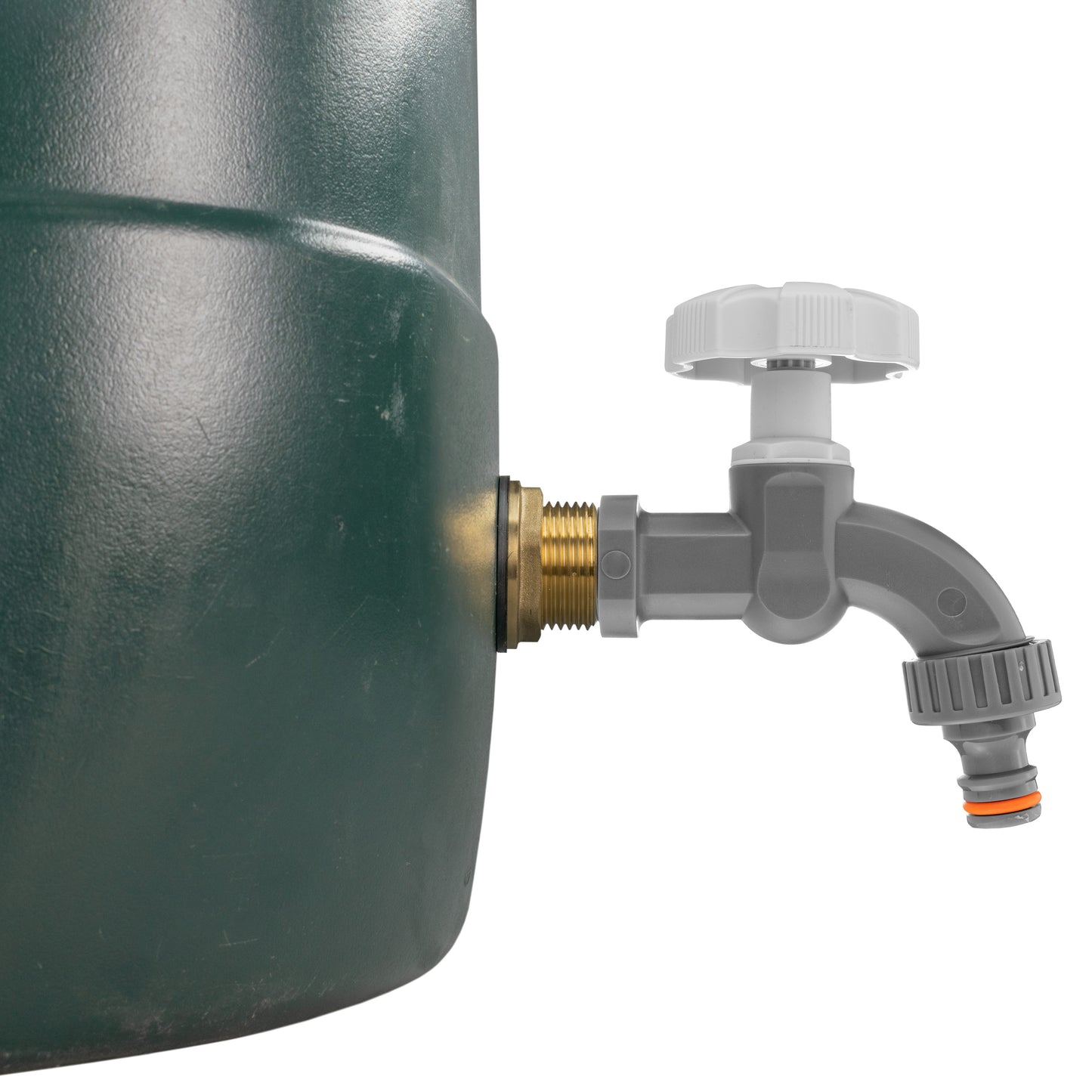 Water Butt Brass Kit 3/4" with Grey Dial Tap and Drill Bit