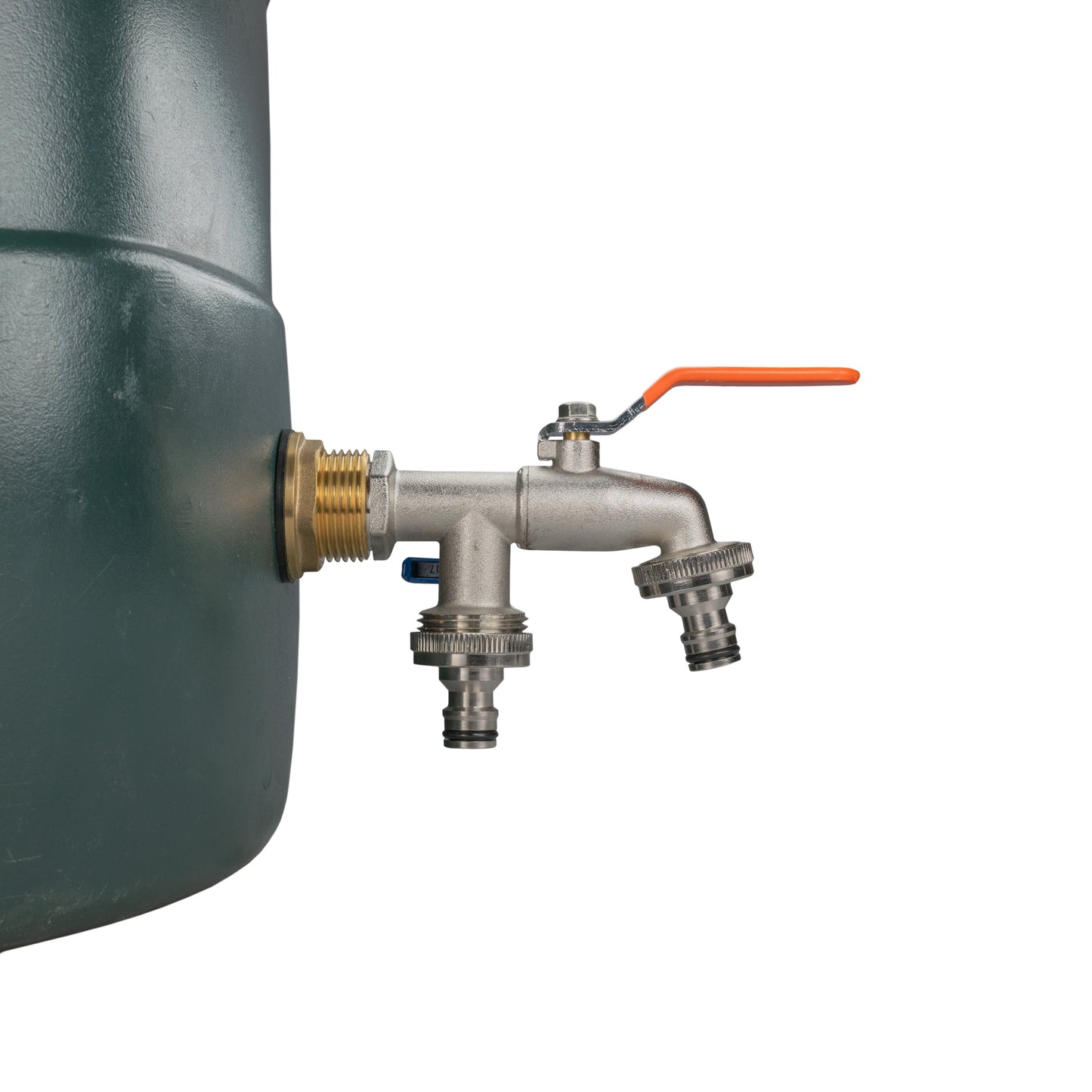 Water Butt Brass Kit 3/4" with Double Quick Connect Tap and Drill Bit