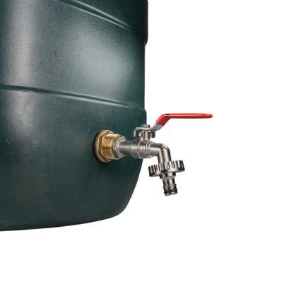 Water Butt Brass Kit 1" with Quick Connect Lever Tap