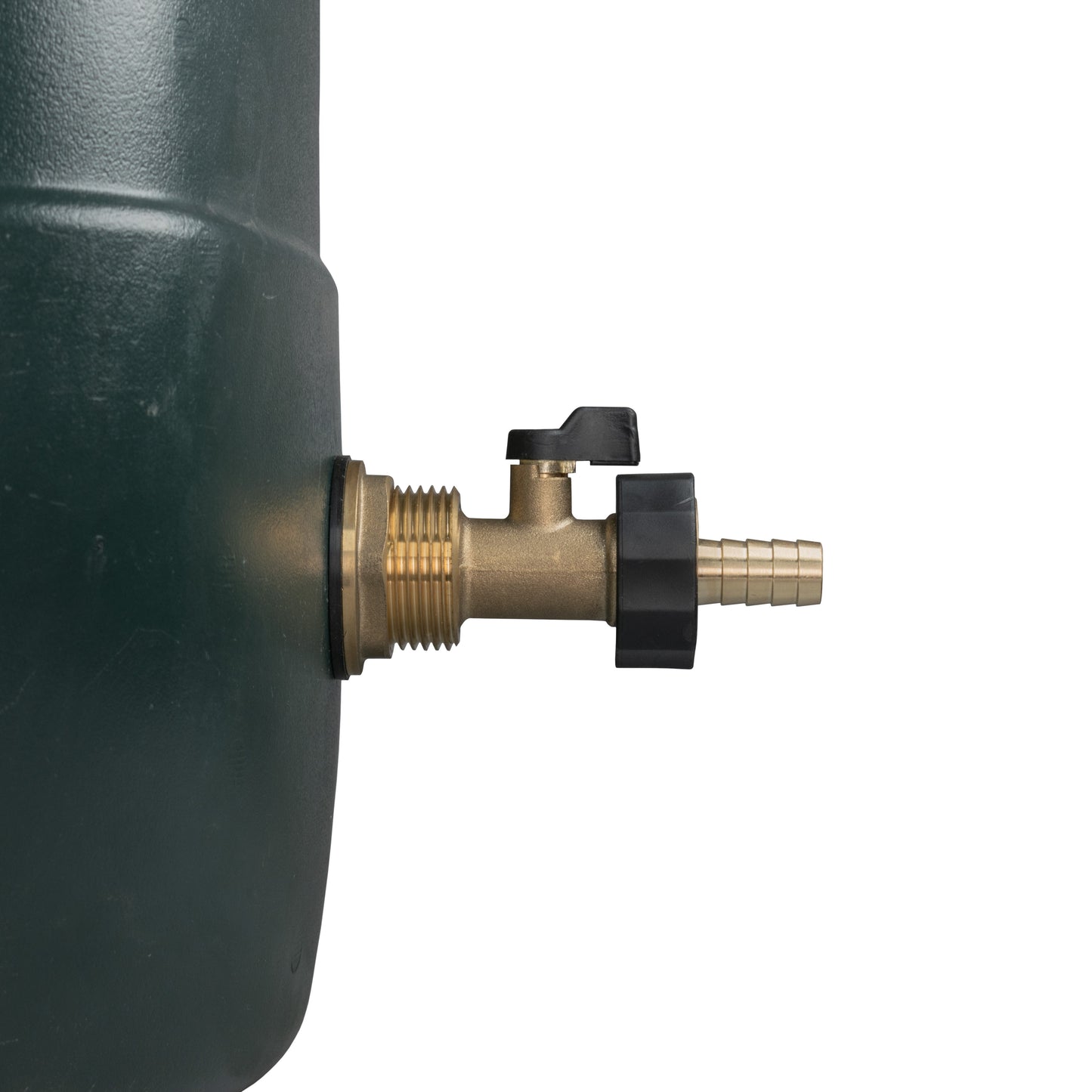 Water Butt Brass Kit 1" with Brass Valve + 13mm Barb