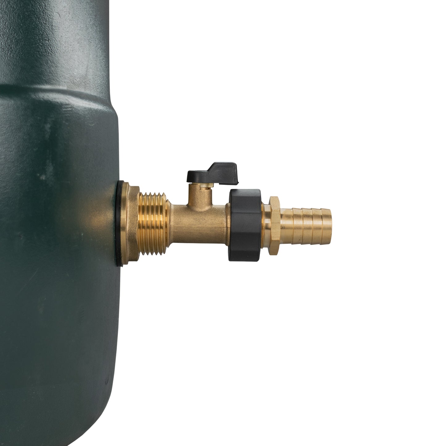 Water Butt Brass Kit 1" with Brass Valve + 19mm Barb