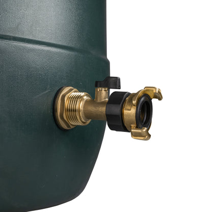 Water Butt Brass Kit 1" with Brass Valve + Geka