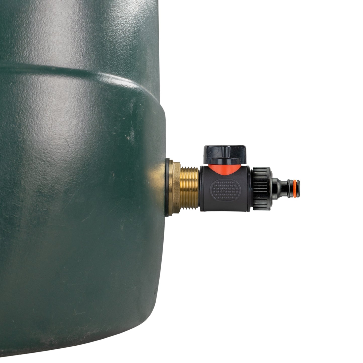 Water Butt Brass Kit 1" with In-Line Valve + Quick Connect