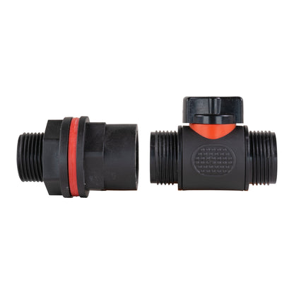 Water Butt Kit 3/4" with 3/4" BSP In-Line Valve and Drill Bit