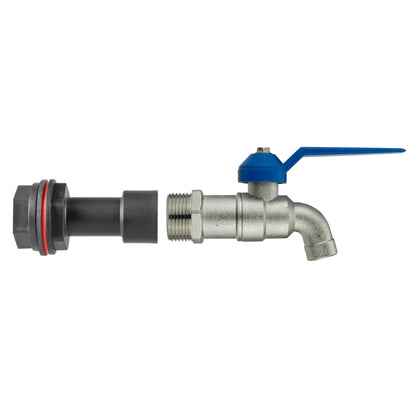 Water Butt Extension Kit 1/2" with Simple Lever Tap and Drill Bit