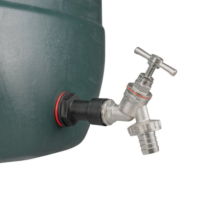 Water Butt Extension Kit 1/2" with Nickel Plated Barbed Tap and Drill Bit