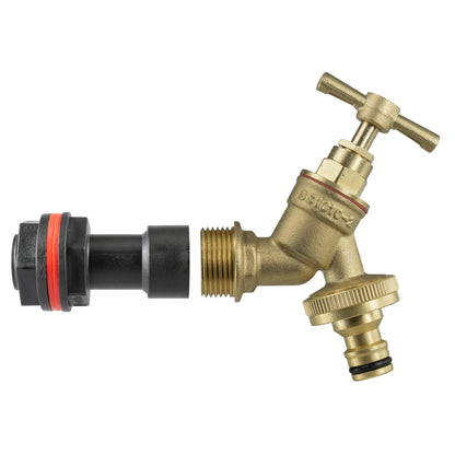 Water Butt Extension Kit 3/4" with Brass Quick Connect Tap and Drill Bit