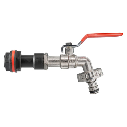 Water Butt Extension Kit 3/4" with Quick Connect Lever Tap and Drill Bit