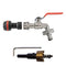 Water Butt Extension Kit 3/4" with Quick Connect Lever Tap and Drill Bit