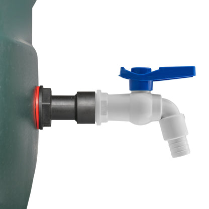Water Butt Extension Kit 3/4" with White PVC Tap and Drill Bit
